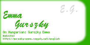 emma gurszky business card